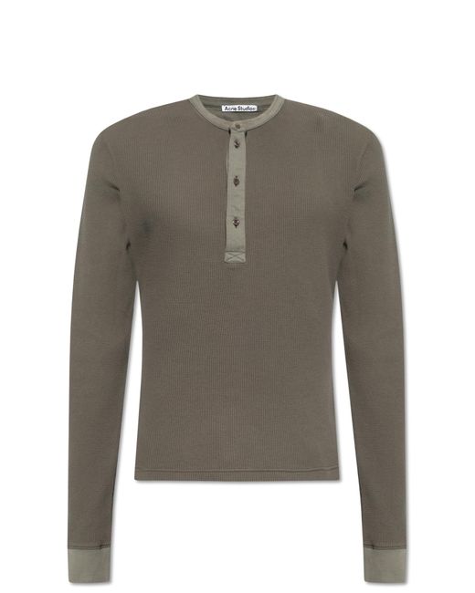 Acne Gray Long-sleeved T-shirt, for men