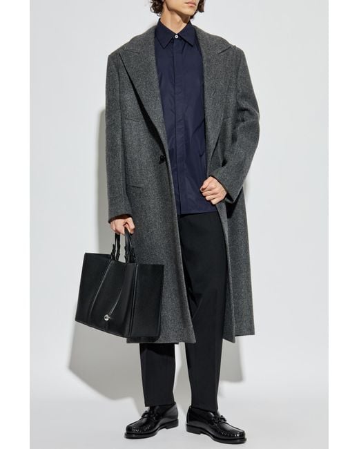 Jil Sander Blue Wool Coat for men