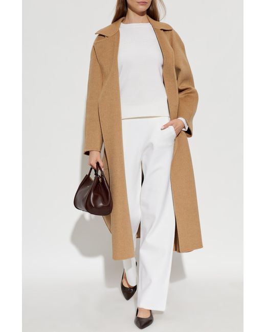 Max Mara White Wool Sweater 'Manto'