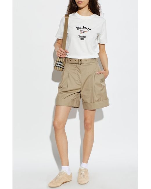 Burberry White Frankie' T-Shirt