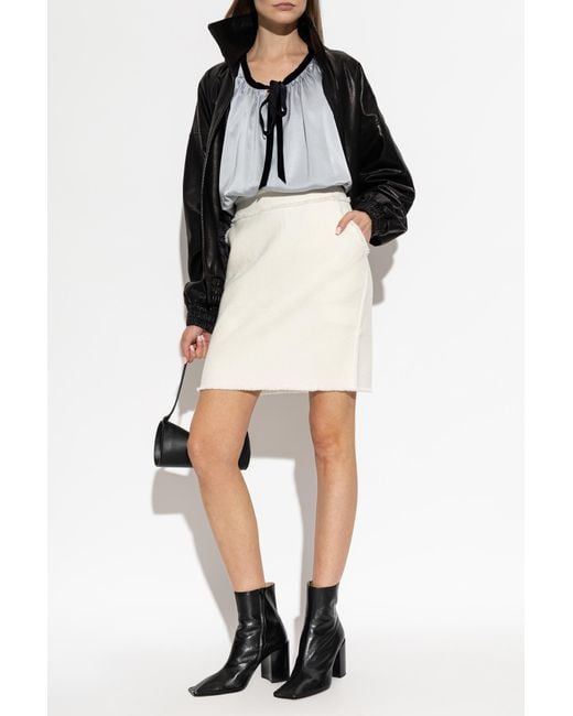 Max Mara White Wool Skirt 'Abile'