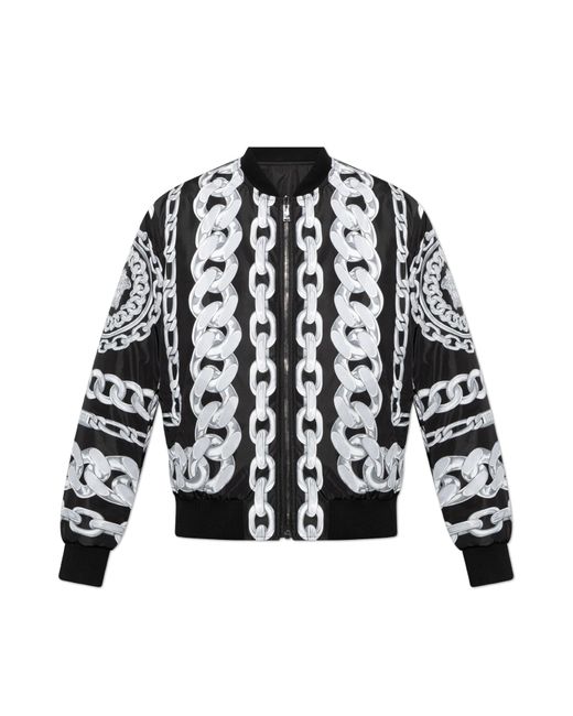 Versace Black Reversible 'Bomber' Jacket for men