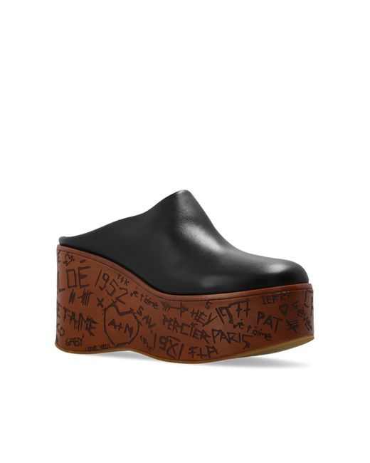 Chloé Brown Platform Sandals 'Maxime'