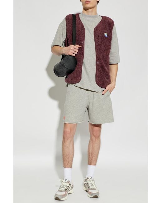 American Vintage Gray Shorts With Logo for men