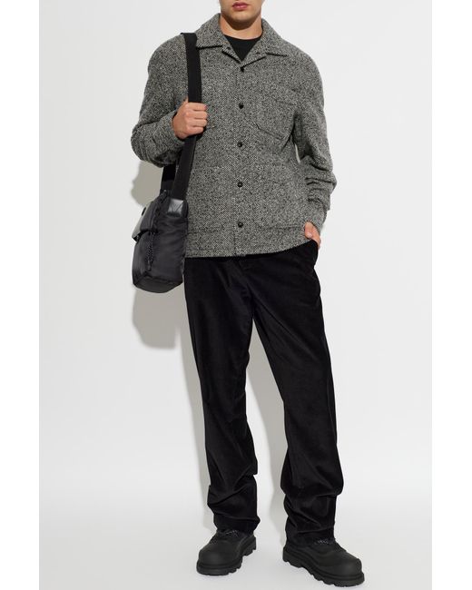 Moncler Gray Jacket With Pockets for men