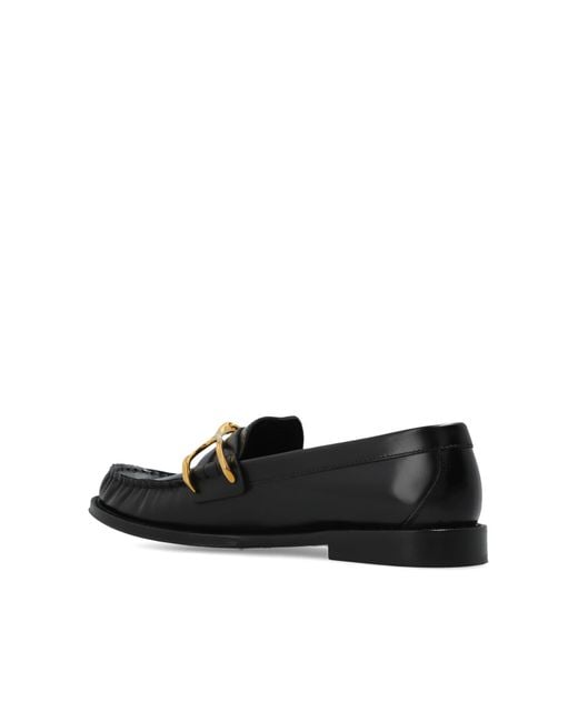McQueen Black 'Wishbone' Loafers