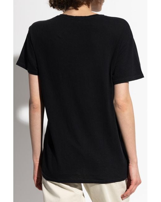 R13 Black T-Shirt With Print