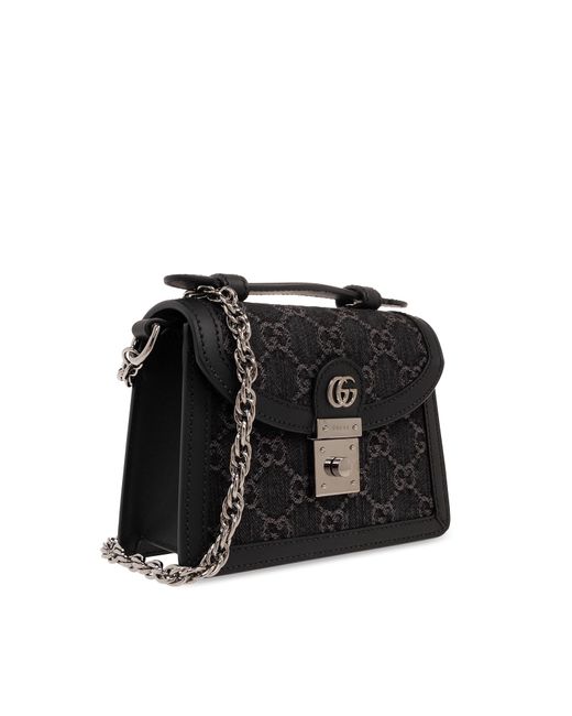 Gucci Black 'ophidia Mini' Shoulder Bag,