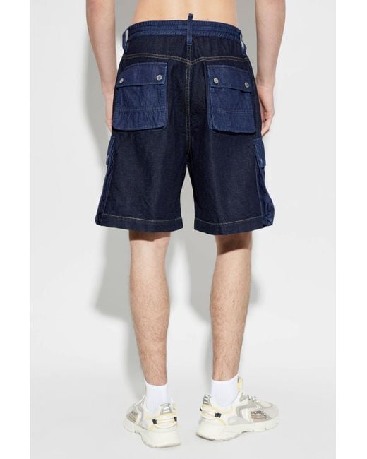 DSquared² Blue 'Cargo' Shorts for men