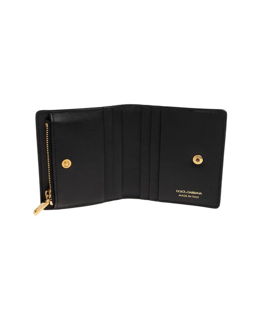 Dolce & Gabbana Black Leather Wallet With Logo