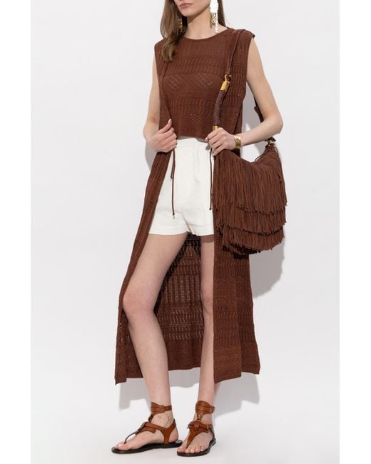 Akep Brown Sleeveless Top