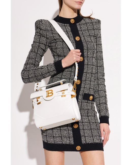 Balmain Gray Handbag "B-Buzz 23"