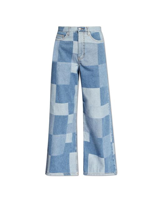 Munthe Blue 'ecube' Wide Jeans,