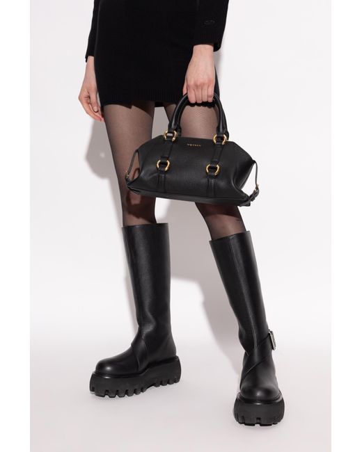 McQueen Black Handbag 'Farringdon Small'