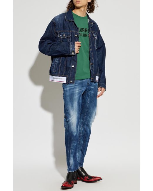 DSquared² Blue "Biker" Jeans for men
