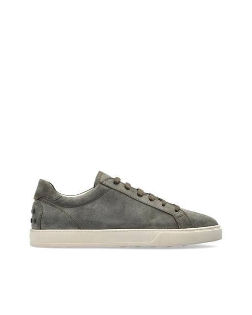 Tod's Green Suede Sports Shoes for men
