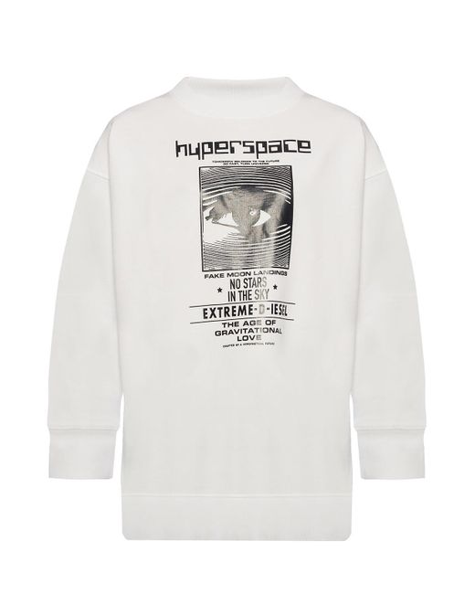 DIESEL Printed Sweatshirt White