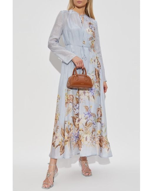 Zimmermann White Dress With Floral Motif