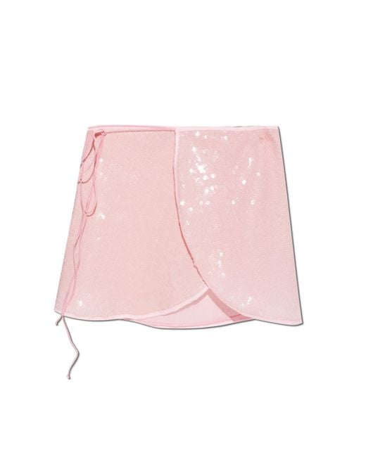 Oseree White Sequin Pareo