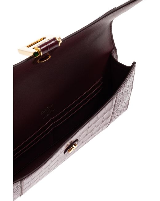 Balenciaga Purple Handbag 'Hourglass'