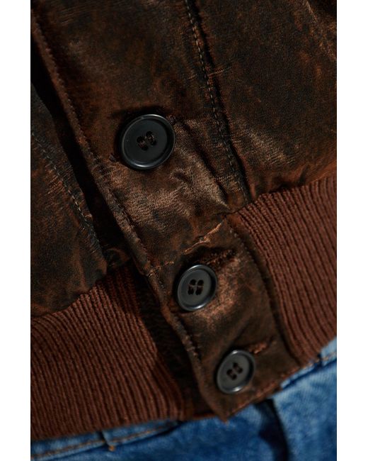 MM6 by Maison Martin Margiela Brown Bomber Jacket