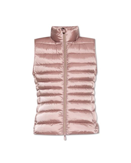 Save The Duck Pink 'lynn' Quilted Vest
