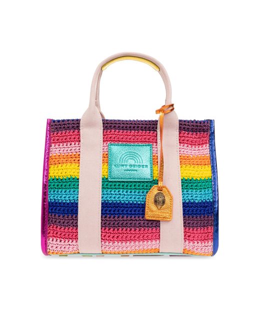 Kurt Geiger White 'crochet Small' Shopper Bag,