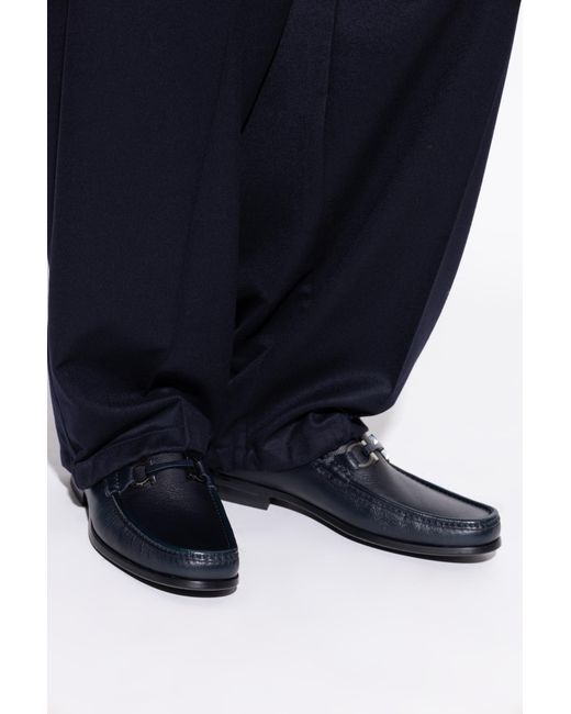 Ferragamo Black Grandioso 2 Loafers Shoes for men