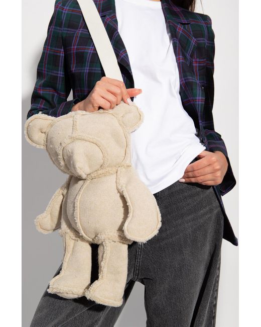 MM6 by Maison Margiela Teddy Bear Bag in Natural | Lyst
