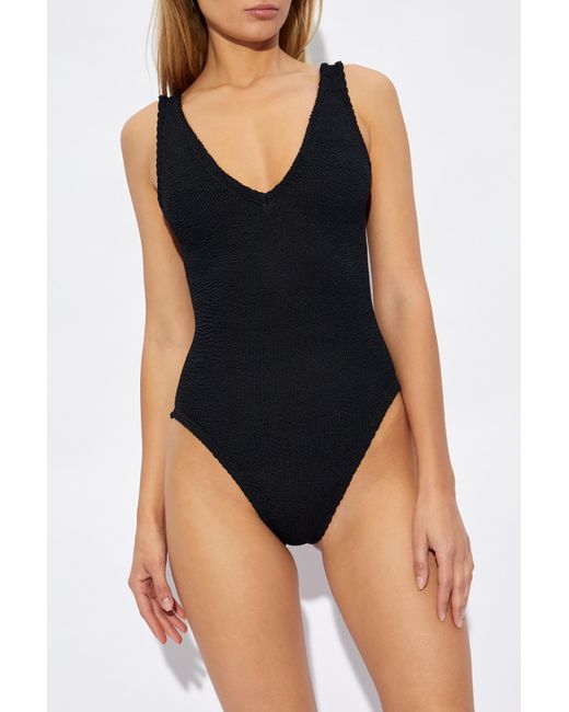 Hunza G Black One-Piece Swimsuit 'Sadie'