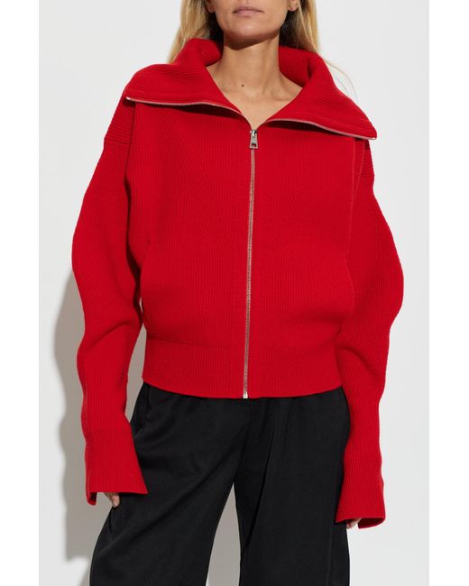 Givenchy Red Wool Cardigan