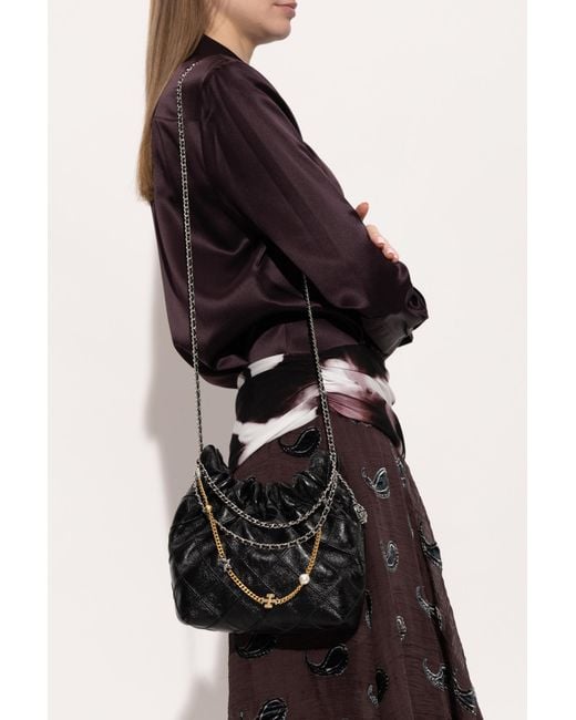 Tory Burch Black Shoulder Bag 'Fleming Mini'