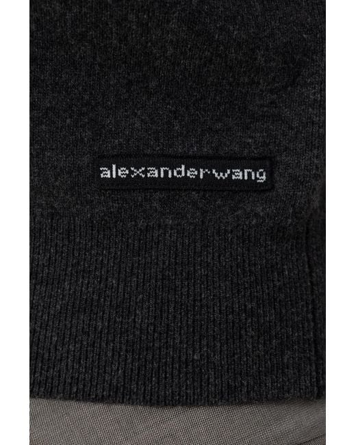 T By Alexander Wang Black Short-Sleeved Cardigan