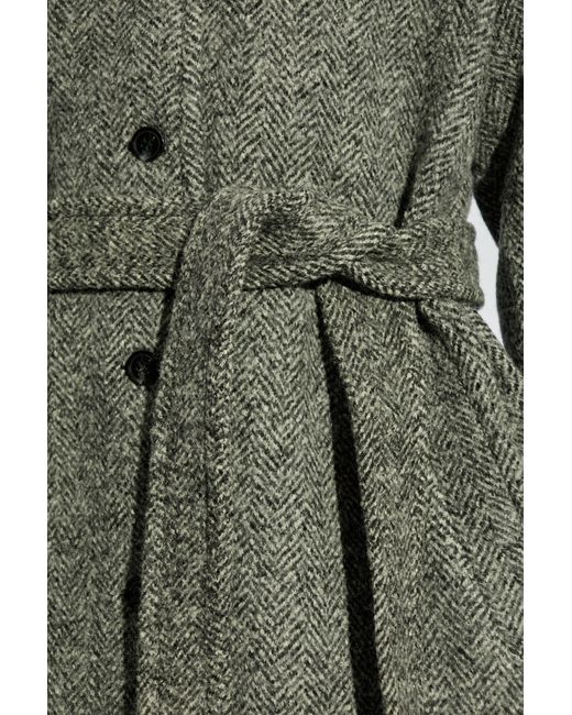 Samsøe & Samsøe Green Wool Coat Samolly,