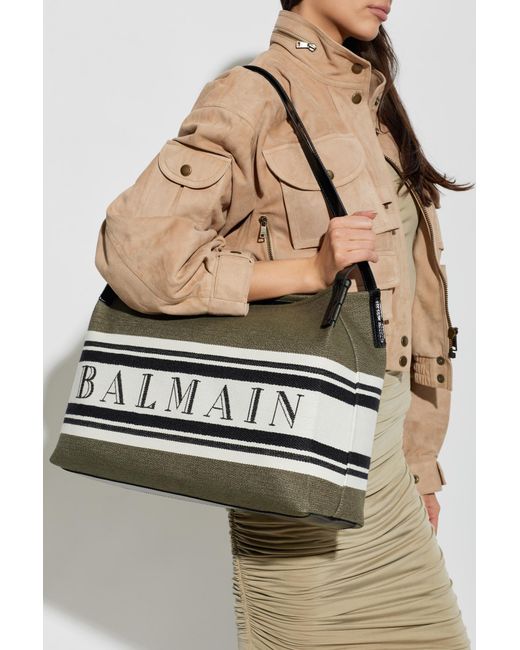 Balmain Black "Release Medium" Shopper Bag