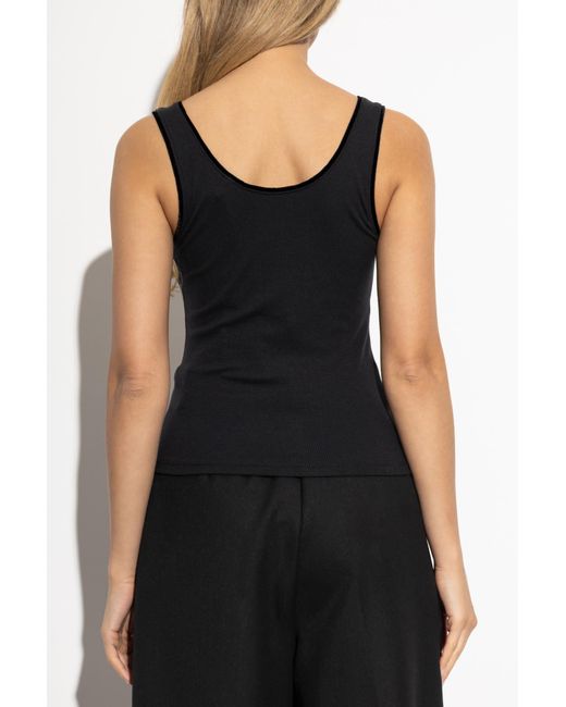 FRAME Black Strap Top