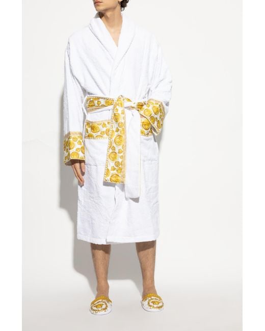 Versace Metallic Baroque Print Slides for men