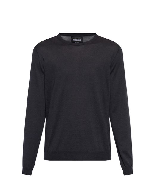 Giorgio Armani Blue Silk Sweater, for men