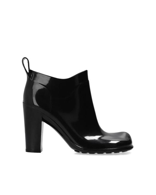 Bottega Veneta 'shine' Rubber Ankle Boots in Black - Lyst