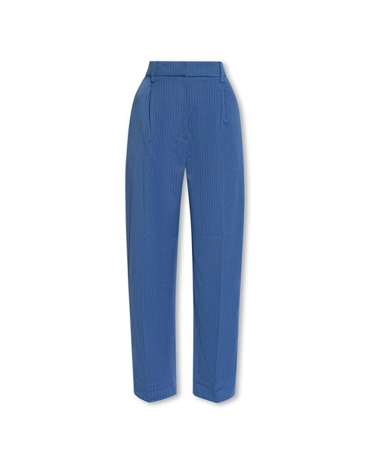 Munthe Blue ‘Lachlan’ Pleat-Front Trousers