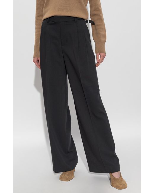 AMI Black Wool Trousers