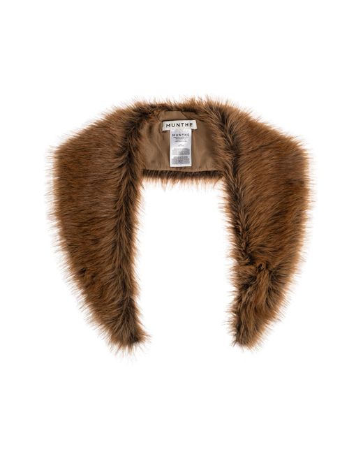 Munthe Brown "Voida" Faux Fur Scarf