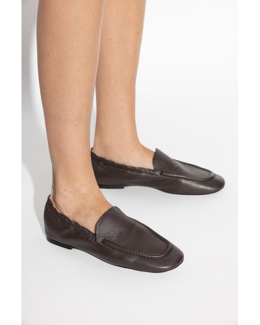Odissi White Leather Loafers