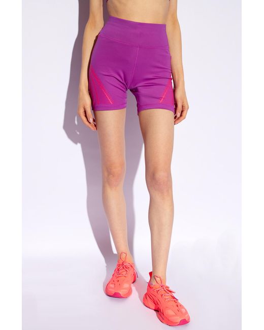 Adidas By Stella McCartney Pink Cropped Leggings With Logo