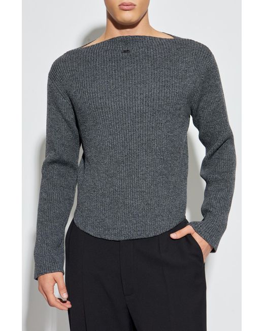 Courreges Gray Wool Sweater for men