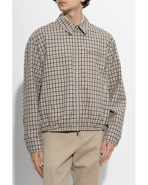 Ferragamo Natural Plaid Pattern Jacket for men