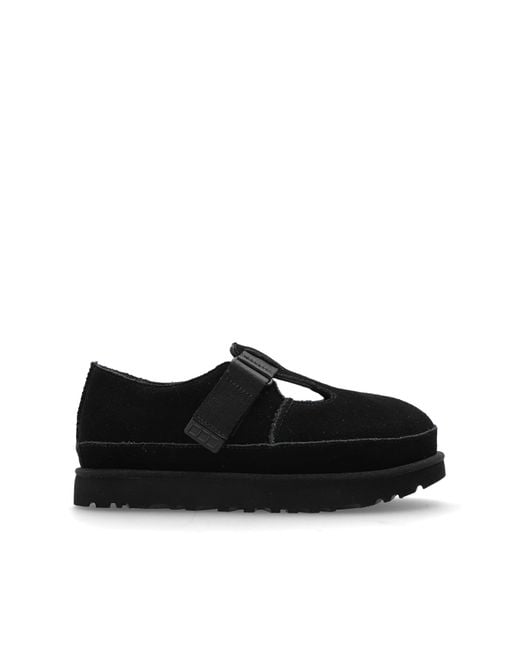 Ugg Black Suede Shoes 'W Goldenstar Mary Jane'