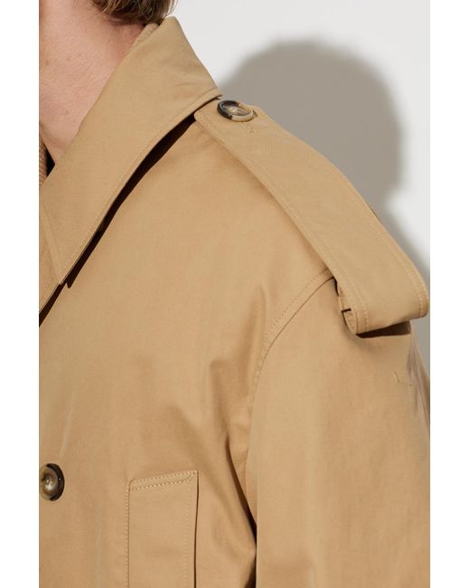 AMI Natural Double-Breasted Coat for men