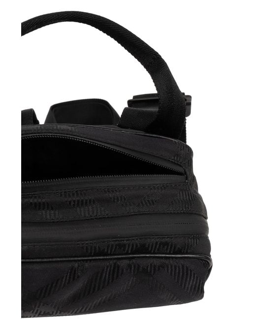 Burberry Black Shoulder Bag With Logo, for men