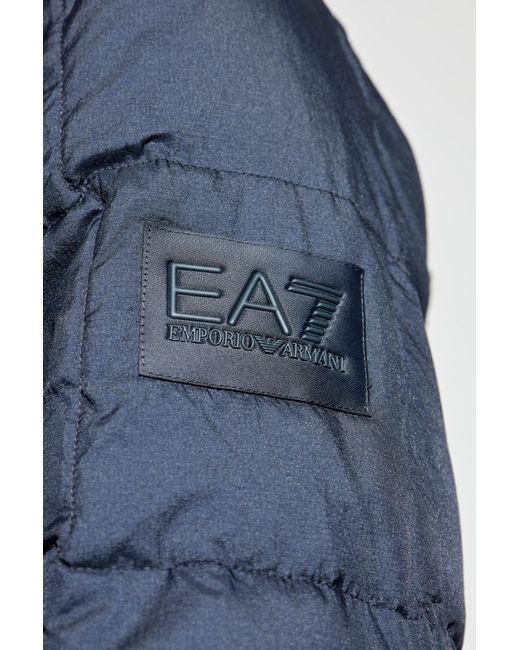 EA7 Blue Insulated Jacket With Logo for men
